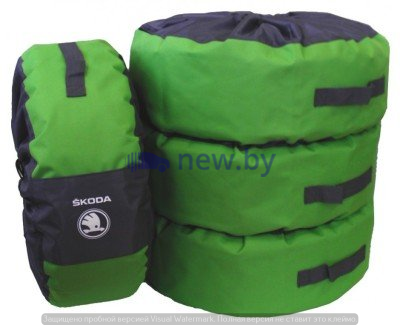 Комплект чехлов для колес легковых автомобилей Skoda, размер 14-18 дюймов, артикул SKD073901