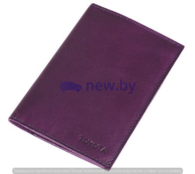 Кожаная обложка для автодокументов Toyota Leather Document Case, Lilac, артикул TMSUV02DOC