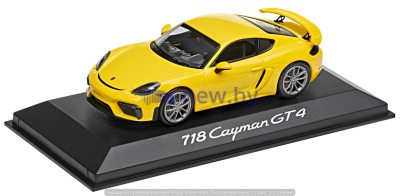 Модель автомобиля Porsche 718 Cayman GT4 (982), 1:43, Racing Yellow, артикул WAP0204160K