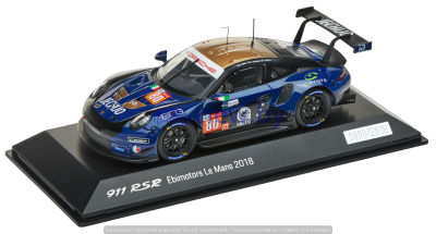 Модель автомобиля Porsche 911 RSR Ebi Motors, Le Mans 24h, 1:43, Blue, артикул WAP0209230K