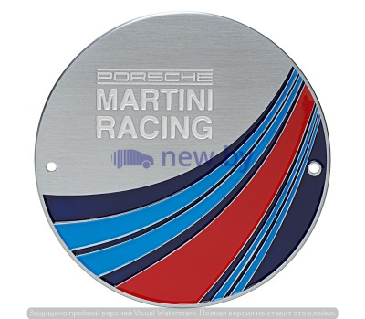 Эмблема на решетку радиатора Porsche Grille Badge, Martini Racing, LE 2000 Units, артикул WAP0508100L0MR
