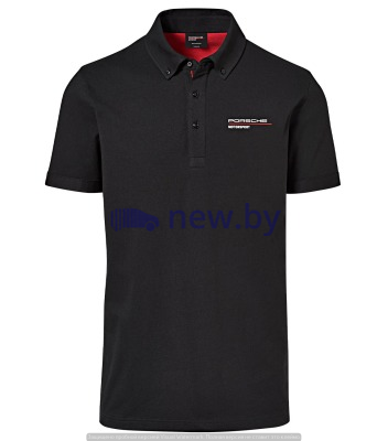 Мужское поло Porsche Men’s Polo Shirt, Motorsport, Black, артикул WAP80200S0LFMS