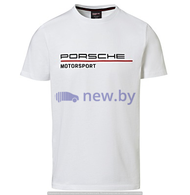 Мужская футболка Porsche Men’s T-shirt, Motorsport, White, артикул WAP80700S0LFMS