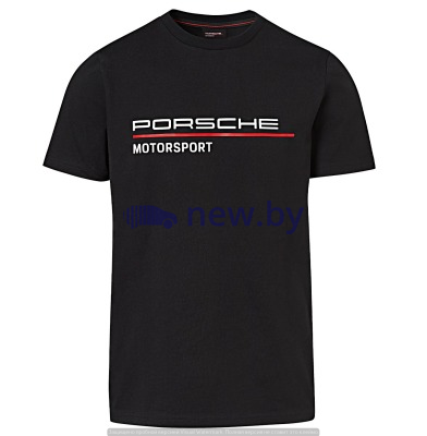 Мужская футболка Porsche Men’s T-shirt, Motorsport, Black, артикул WAP80800S0LFMS