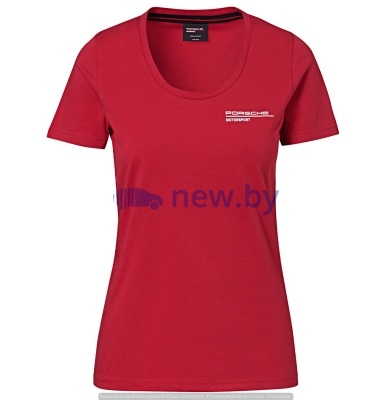 Женская футболка Porsche Women’s T-shirt, Motorsport, Red, артикул WAP8100XS0LFMS