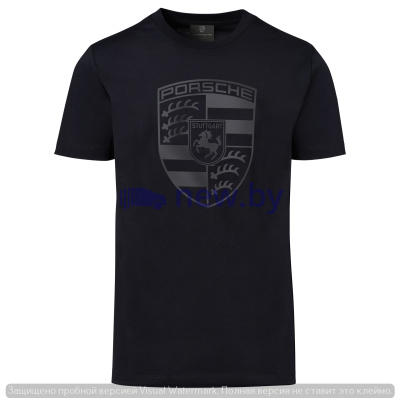 Мужская футболка Porsche Crest T-Shirt, Men's, Essential, Black, артикул WAP82100S0K